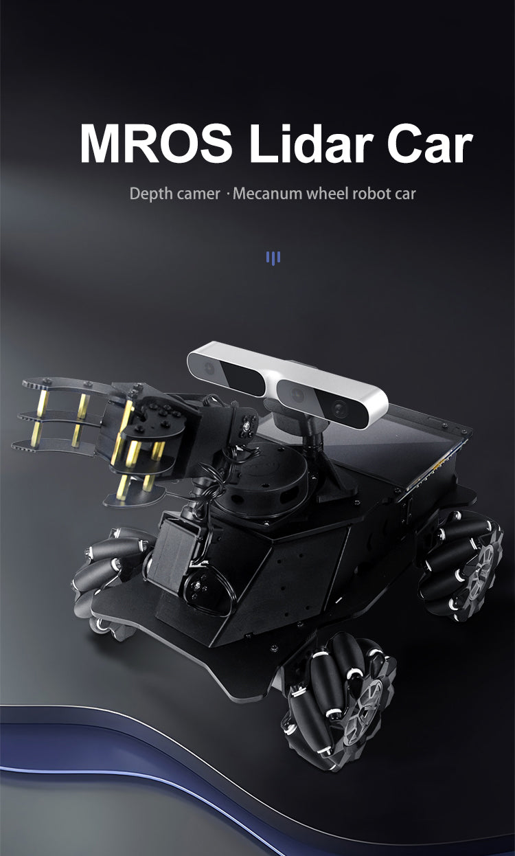 Jetson Nano ROS Mecanum Wheel Robot Car with Moveit Robot Arm and Lidar Mapping Navigation