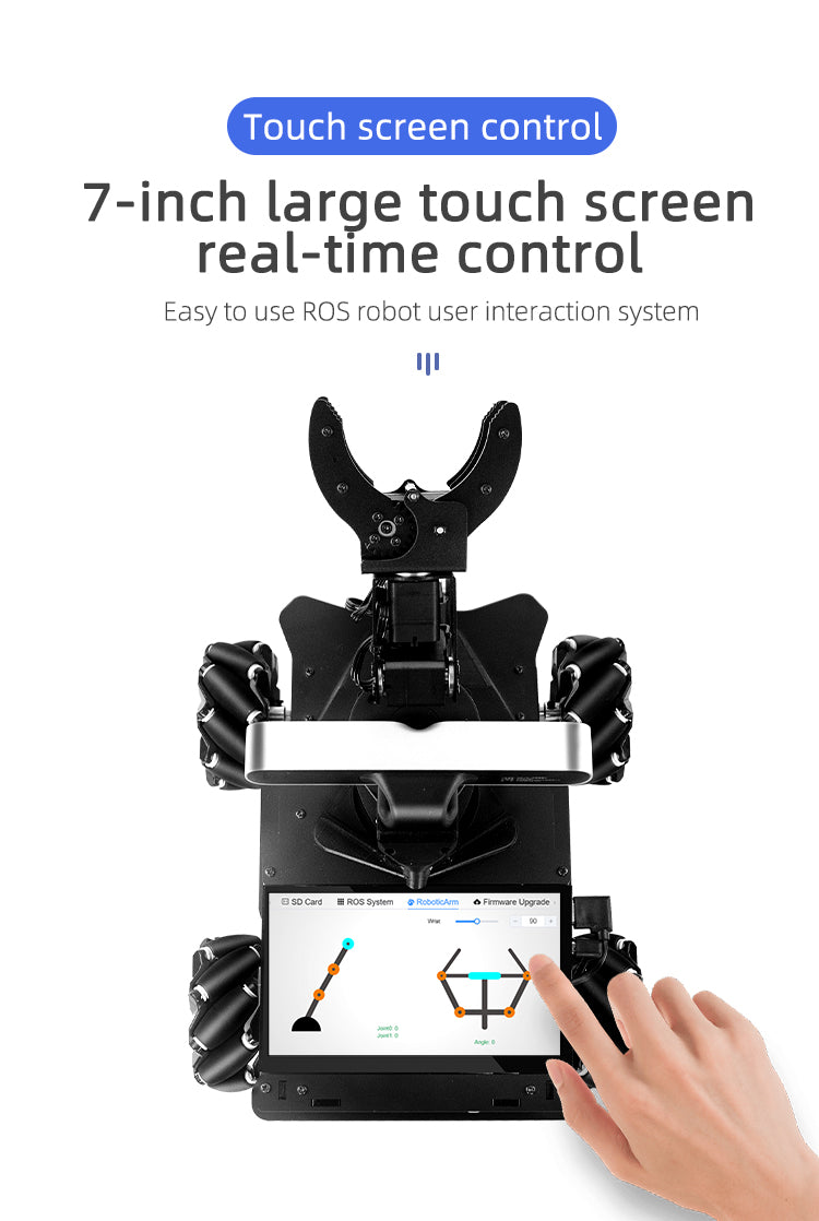 Jetson Nano ROS Mecanum Wheel Robot Car with Moveit Robot Arm and Lidar Mapping Navigation