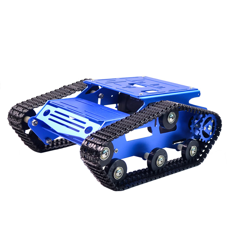 Get started in robotics with our versatile Aluminium Tank robot base platform