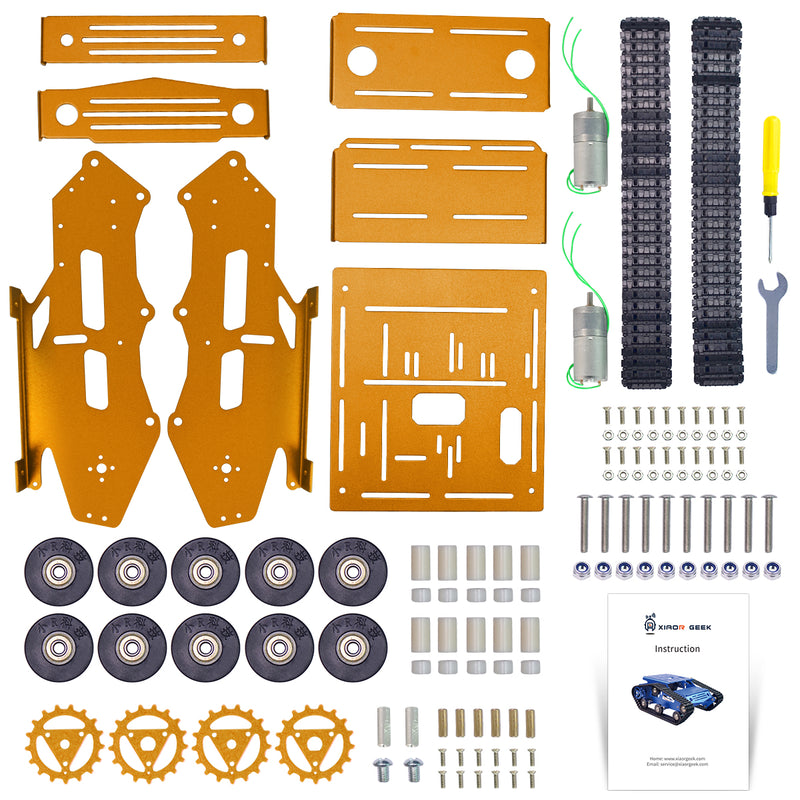 Get started in robotics with our versatile Aluminium Tank robot base platform