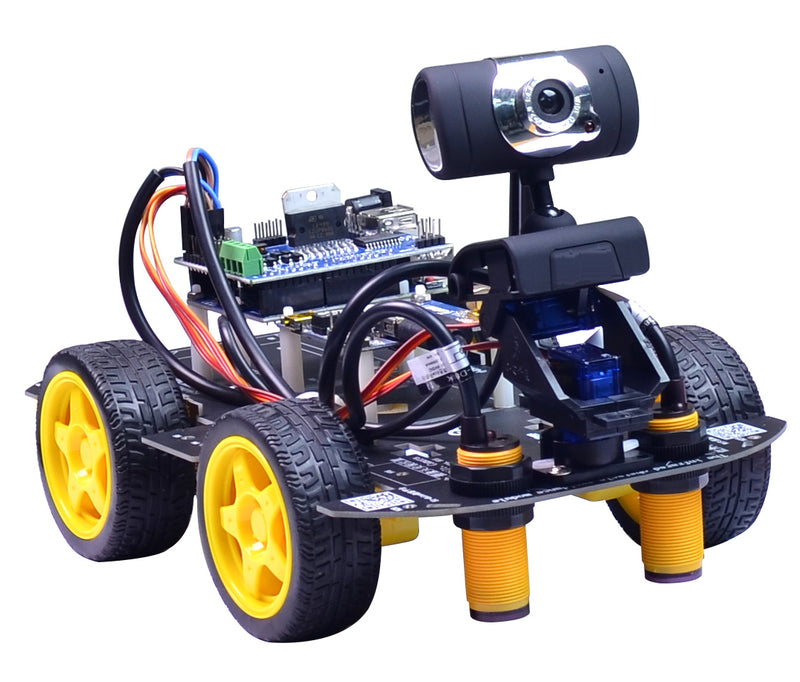 WiFi-Bluetooth Dual Control Video Smart Robot Car Kit Raspberry Pi 4B 4G board