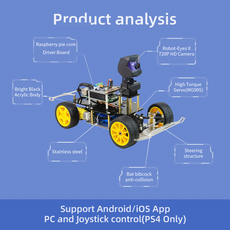 Donkey Car Auto Driving AI Robot smart  Raspberry Pi 4B 4G