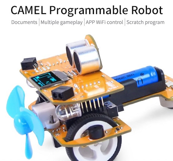 CAMEL F.1 Mixly, Scratch Programmable WiFi Robot Arduino STEAM Education for Kids Students