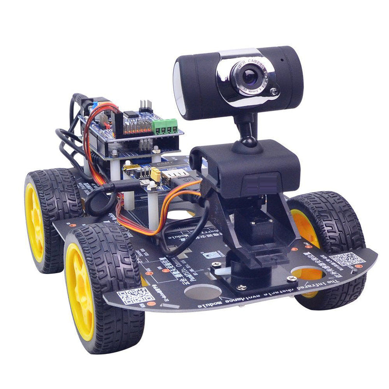 4WD Robot Mobile Platform with Real-Time Video and WiFi/Bluetooth Control