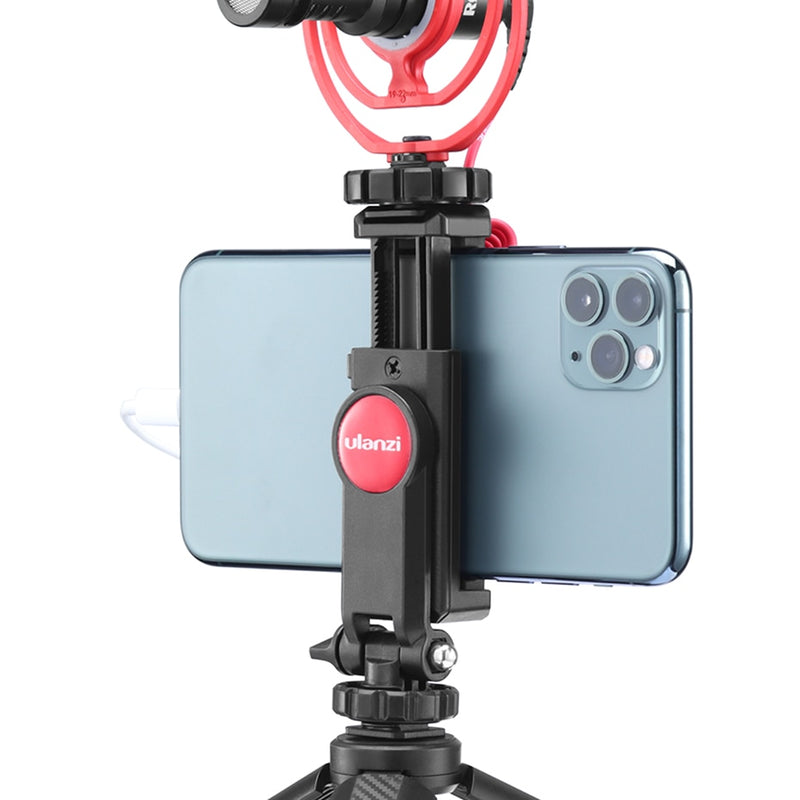 Ulanzi ST-06 Camera Hot Shoe Phone Tripod Mount 360 Rotation Cold Shoe Monitor Phone DSLR Mount Adapter for Gimbal Mic LED Light