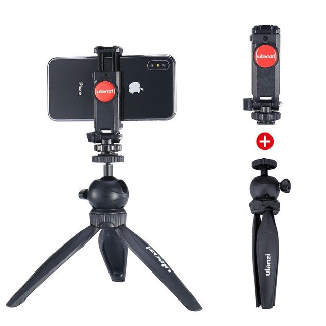 Ulanzi ST-06 Camera Hot Shoe Phone Tripod Mount 360 Rotation Cold Shoe Monitor Phone DSLR Mount Adapter for Gimbal Mic LED Light