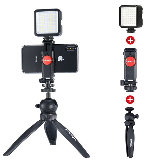 Ulanzi ST-06 Camera Hot Shoe Phone Tripod Mount 360 Rotation Cold Shoe Monitor Phone DSLR Mount Adapter for Gimbal Mic LED Light