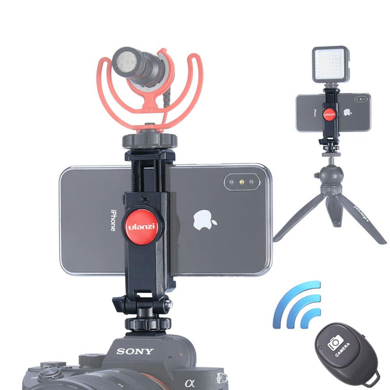 Ulanzi ST-06 Camera Hot Shoe Phone Tripod Mount 360 Rotation Cold Shoe Monitor Phone DSLR Mount Adapter for Gimbal Mic LED Light