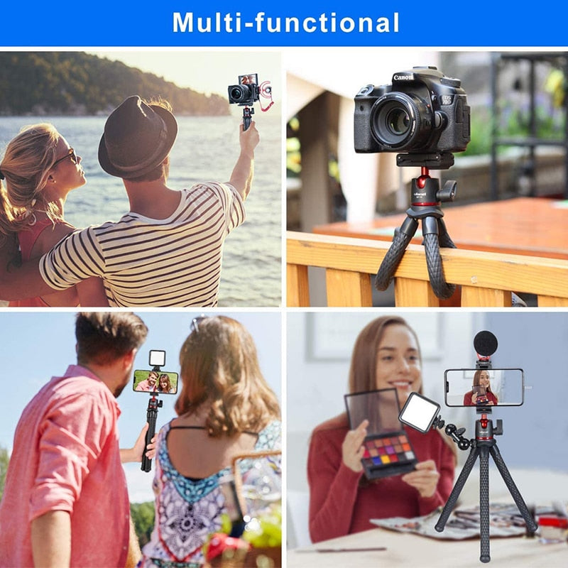 Ulanzi MT-11Flexible Octopus Tripod Smartphone DSLR SLR Vlog Tripod Travel Portable 2 in 1 Tripod Extend 1/4 Screw for Magic Arm