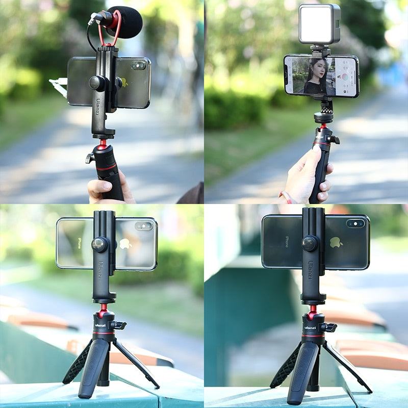 Ulanzi Portable Mini Phone Tripod w 1/4 Ballhead for Camera Phone Tripod Mount for iPhone Zhiyun Smooth 4 DJI OSMO Feiyu Vimbal