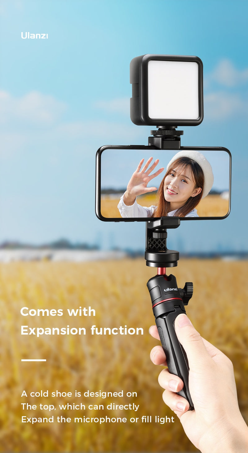 Ulanzi Portable Mini Phone Tripod w 1/4 Ballhead for Camera Phone Tripod Mount for iPhone Zhiyun Smooth 4 DJI OSMO Feiyu Vimbal