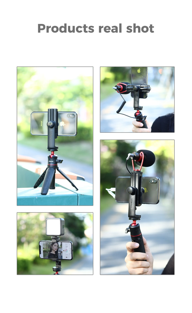 Ulanzi Portable Mini Phone Tripod w 1/4 Ballhead for Camera Phone Tripod Mount for iPhone Zhiyun Smooth 4 DJI OSMO Feiyu Vimbal