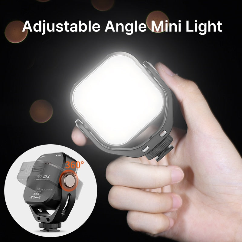 Ulanzi Vijim VL66 Adjustable LED Video Light with 360 Rotation Mount Bracket Rechargable DSLR SLR Mobile Portable Fill Light