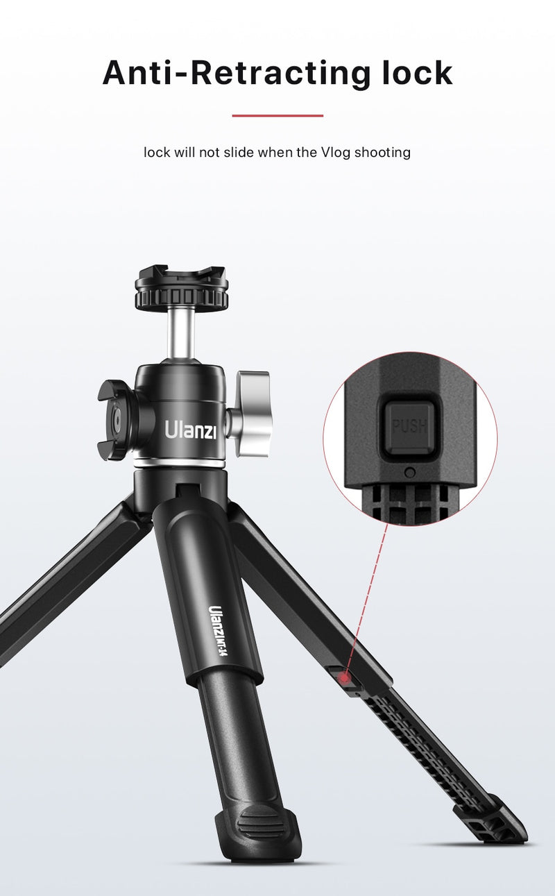 Ulanzi U-Vlog lite Extendable Dual Cold Shoe Ball Head Tripod for smartphone Sony Canon Nikon DSLR Camera Mic Light Accessories