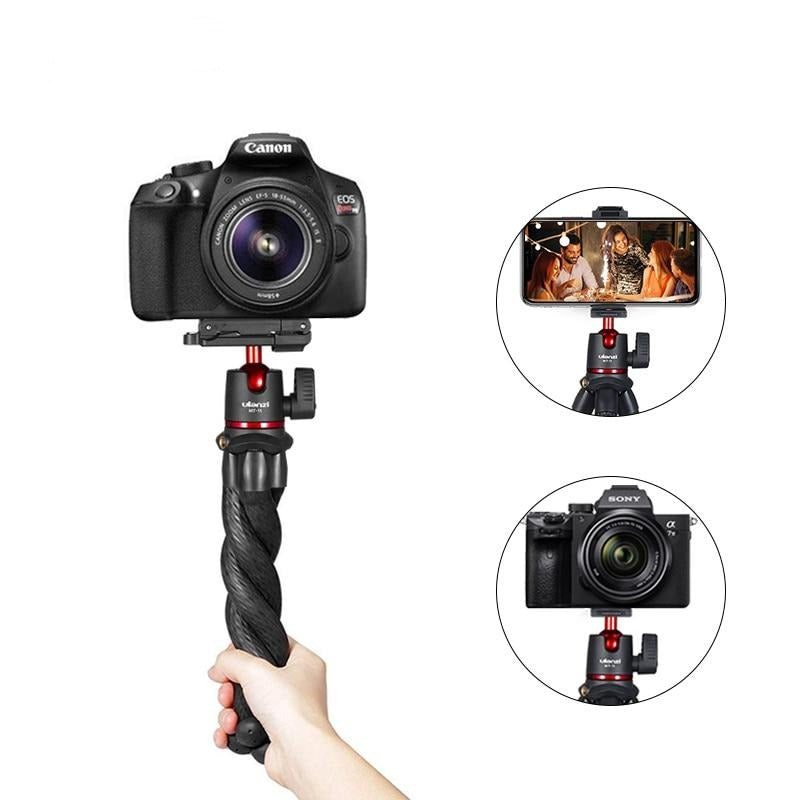 Ulanzi MT-11Flexible Octopus Tripod Smartphone DSLR SLR Vlog Tripod Travel Portable 2 in 1 Tripod Extend 1/4 Screw for Magic Arm