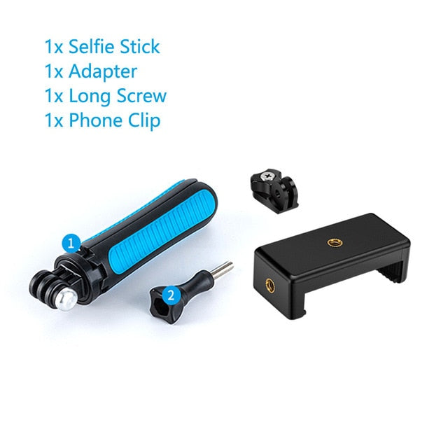 TELESIN Mini Hand Selfie Stick Tripod For GoPro Hero 5 6 7 8 9 For Osmo Action Xiaoyi SJACAM For IPhone Camera Accessories