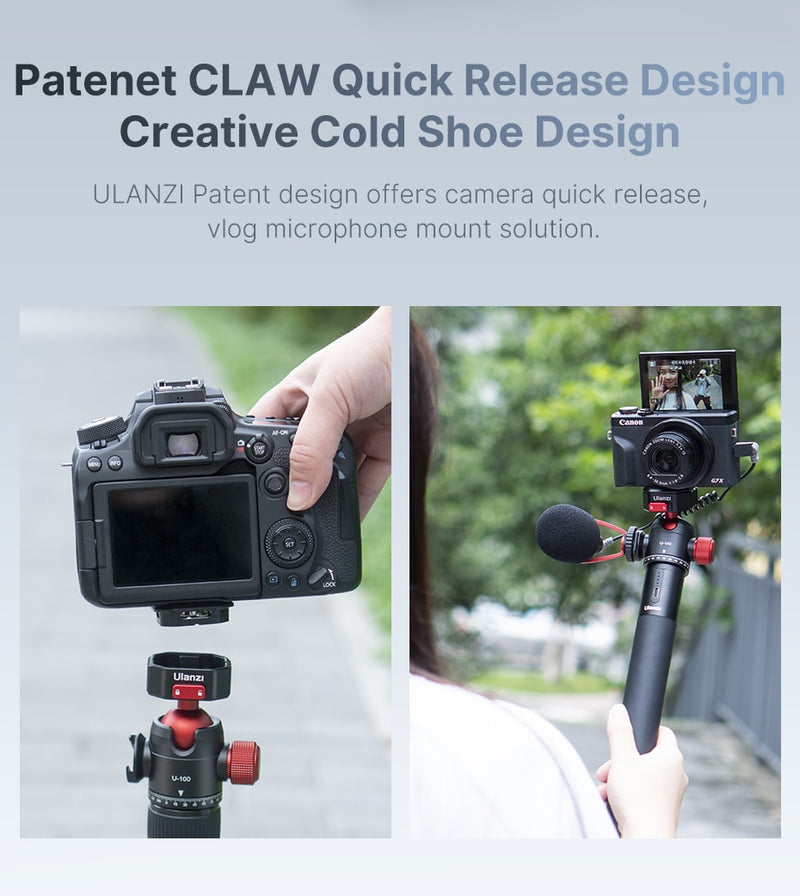 Ulanzi Claw Quick Release Plate Clamp Quick Instal System DSLR Gopro Action Camera Shoulder Strap Belt Clamp Quick Switch Kit