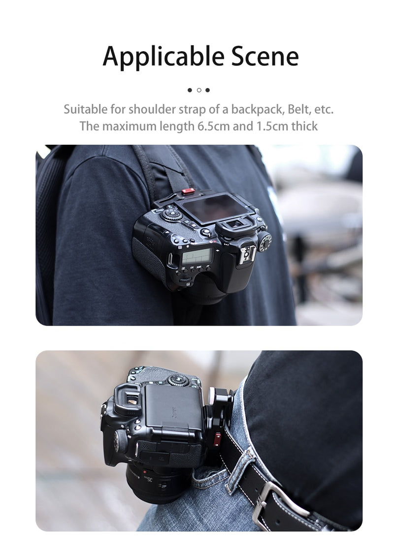 Ulanzi Claw Quick Release Plate Clamp Quick Instal System DSLR Gopro Action Camera Shoulder Strap Belt Clamp Quick Switch Kit