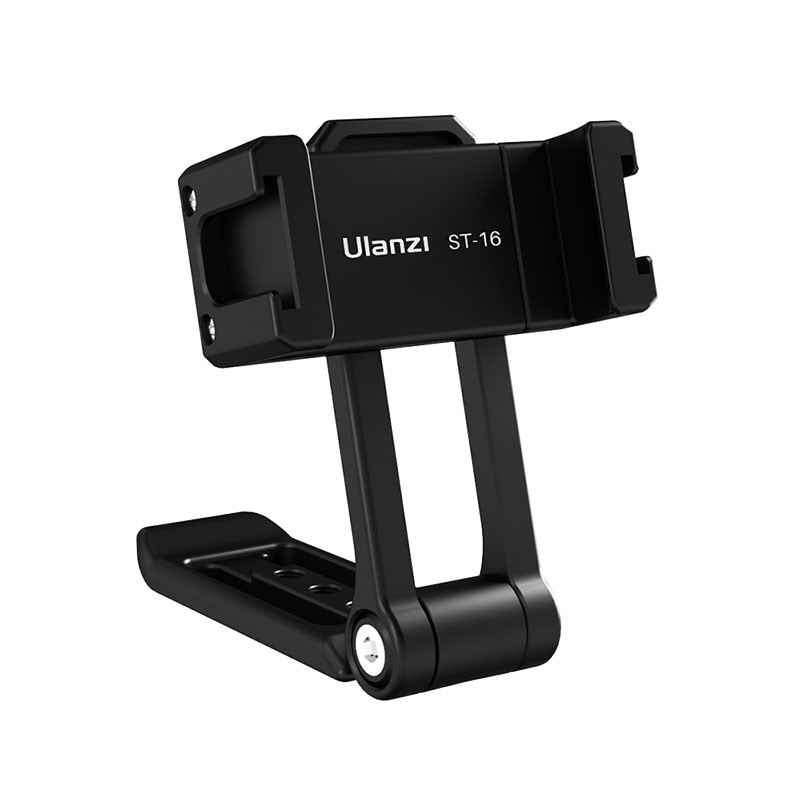 Ulanzi ST-16 Vertical Shooting Phone Mount Holder Metal Vlog Handgrip with Cold Shoe for LED Light Microphone