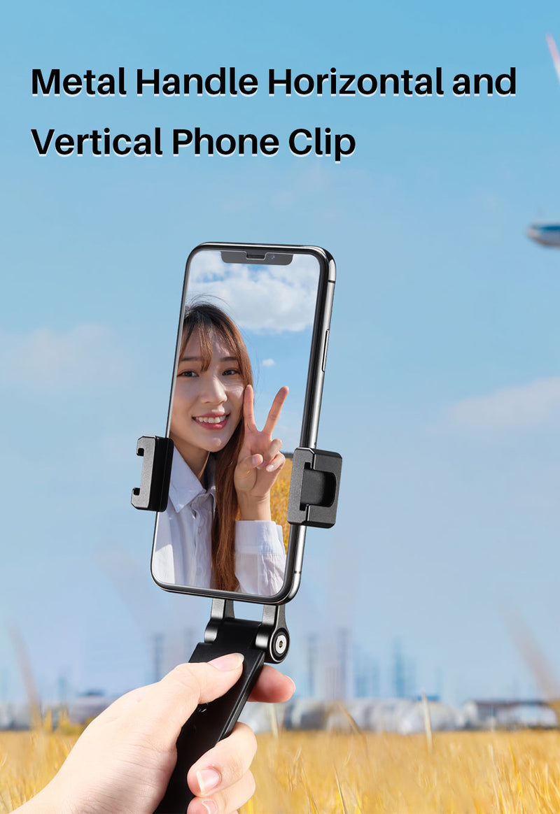 Ulanzi ST-16 Vertical Shooting Phone Mount Holder Metal Vlog Handgrip with Cold Shoe for LED Light Microphone