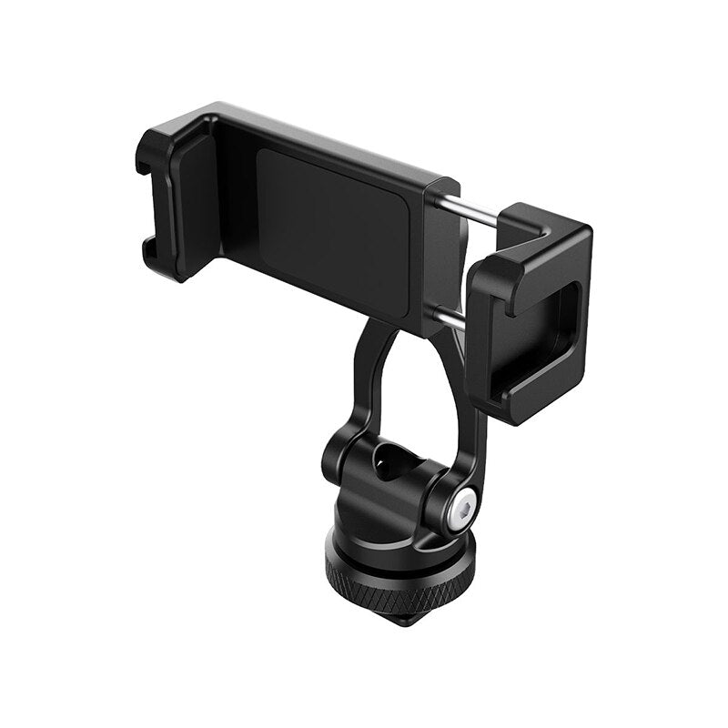 Ulanzi ST-10 Adjustable Metal Phone Mount DSLR Monitor Adapter Cold Shoe Smartphone Holder for LED Light Microphone