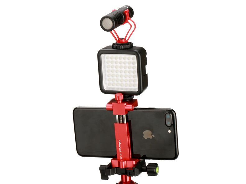 Ulanzi Metal Phone Tripod Mount With Cold Shoe Universal Clip Holder For SmartPhone Microphone Light For Iphone7 Samsung ST-03