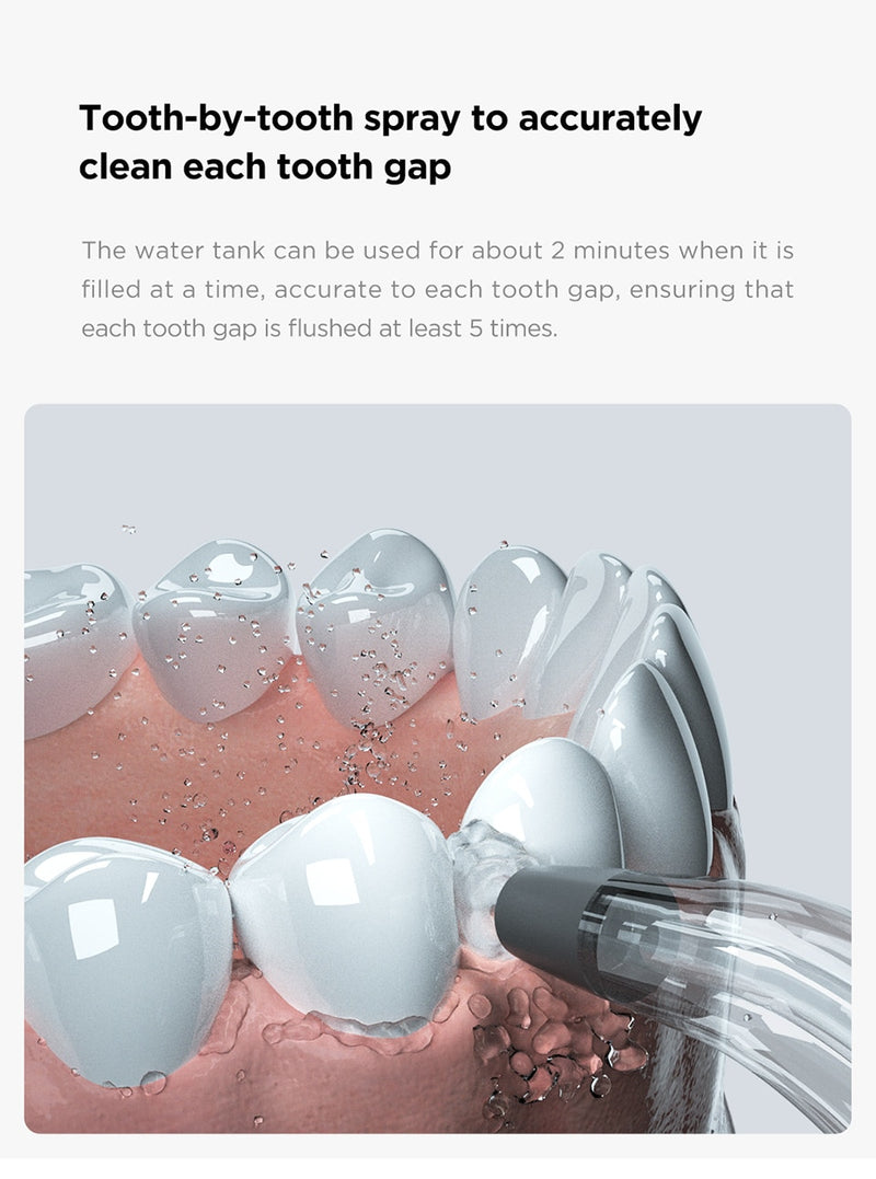 New Smart Oral Irrigator Oclean W1 Water Flosser Dental Water Jet 30ml Volume Rechargable Portable Wireless Oral Teeth Cleaner