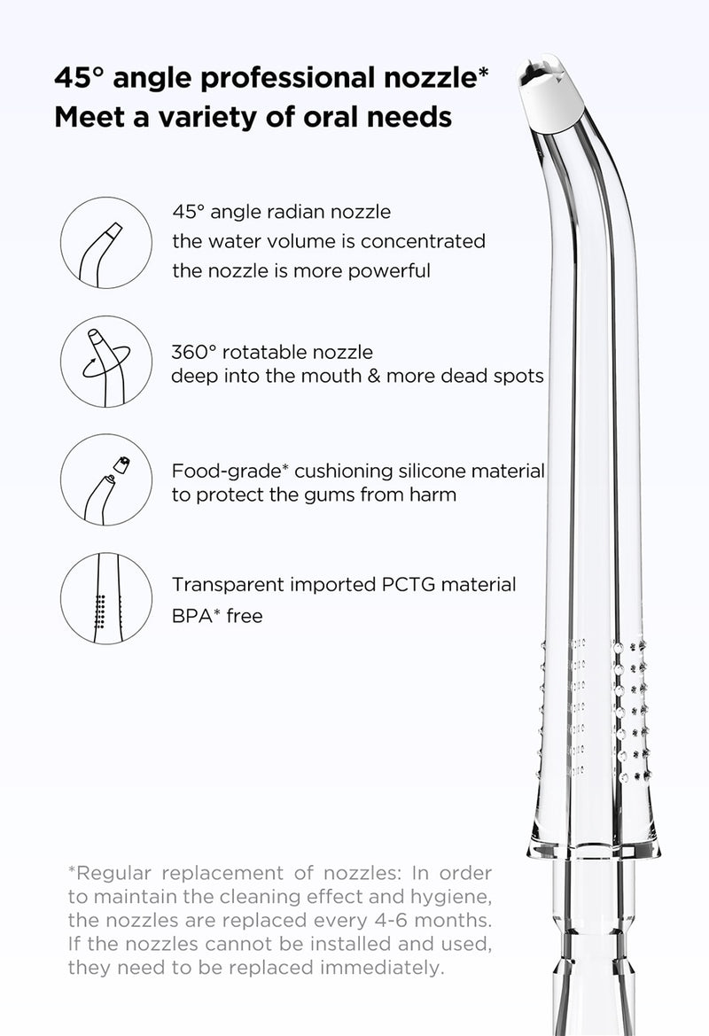 New Smart Oral Irrigator Oclean W1 Water Flosser Dental Water Jet 30ml Volume Rechargable Portable Wireless Oral Teeth Cleaner