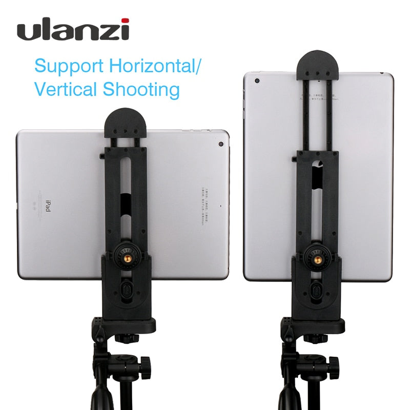 Ulanzi for iPad Professional Tablet Tripod Mount 5-12'' Universal Stand Clamp Adjustable Vertical Bracket Holder Adapter 1/4"